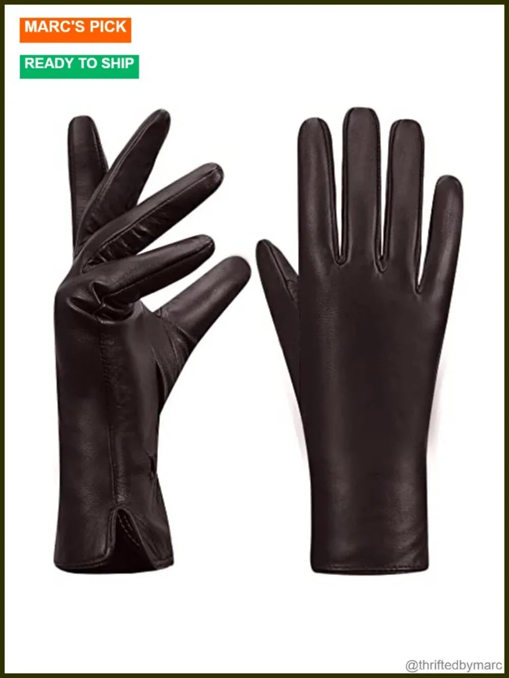Real Nappa Lambskin Leather Gloves Cashmere Lining Touchscreen